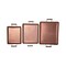 Creative Design Set of 3 Bronze Satin Finished Rectangular Trays 22"